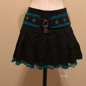 Tripp nyc pleated teal skirt